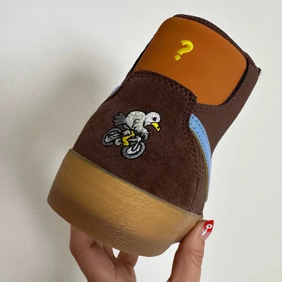 Nike SB Bruin Hi Premium Sneakers Shoes Suede Brown “Why So Sad” - Picture 8 of 9